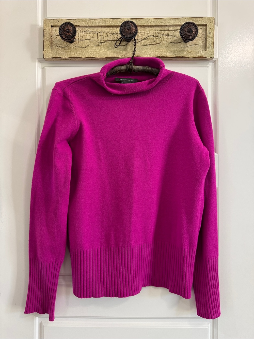 French Connection Bright Fuchsia Turtleneck Sweater
